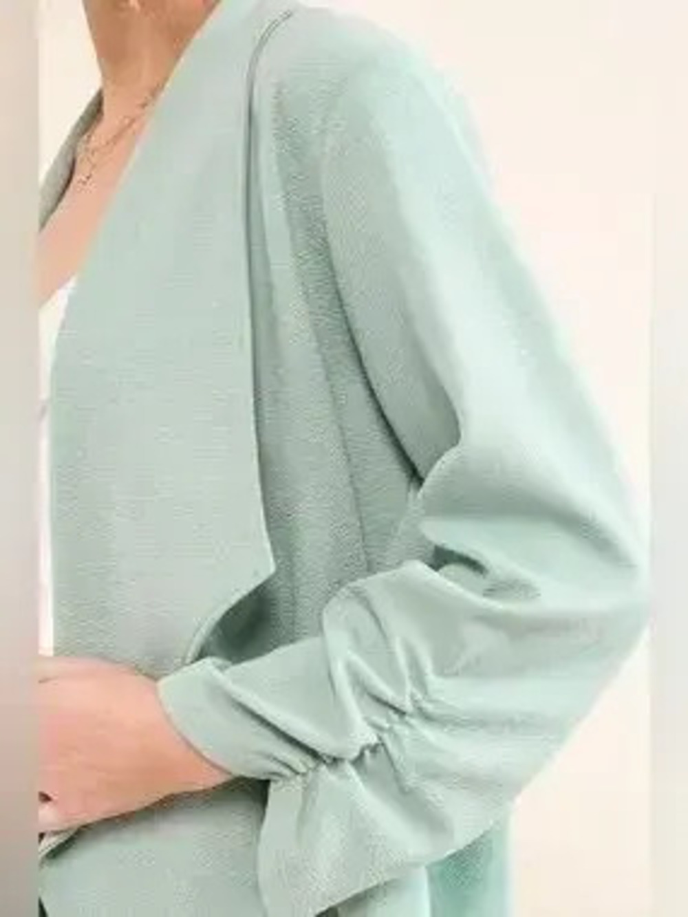 And The Why Stretch Non-Wrinkled Basic Open-Front Blazer - Picture 9 of 9